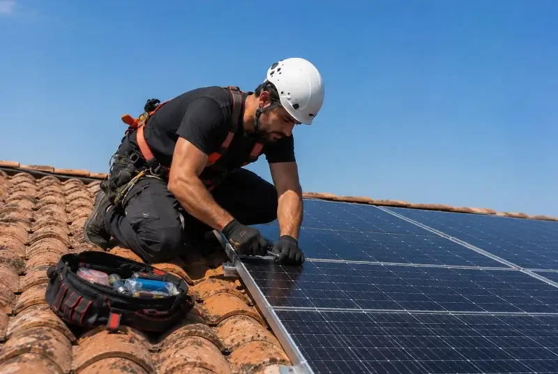 Maintenance et monitoring de panneaux solaires à Locmaria-Grand-Champ